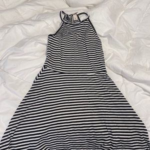 black and white dress